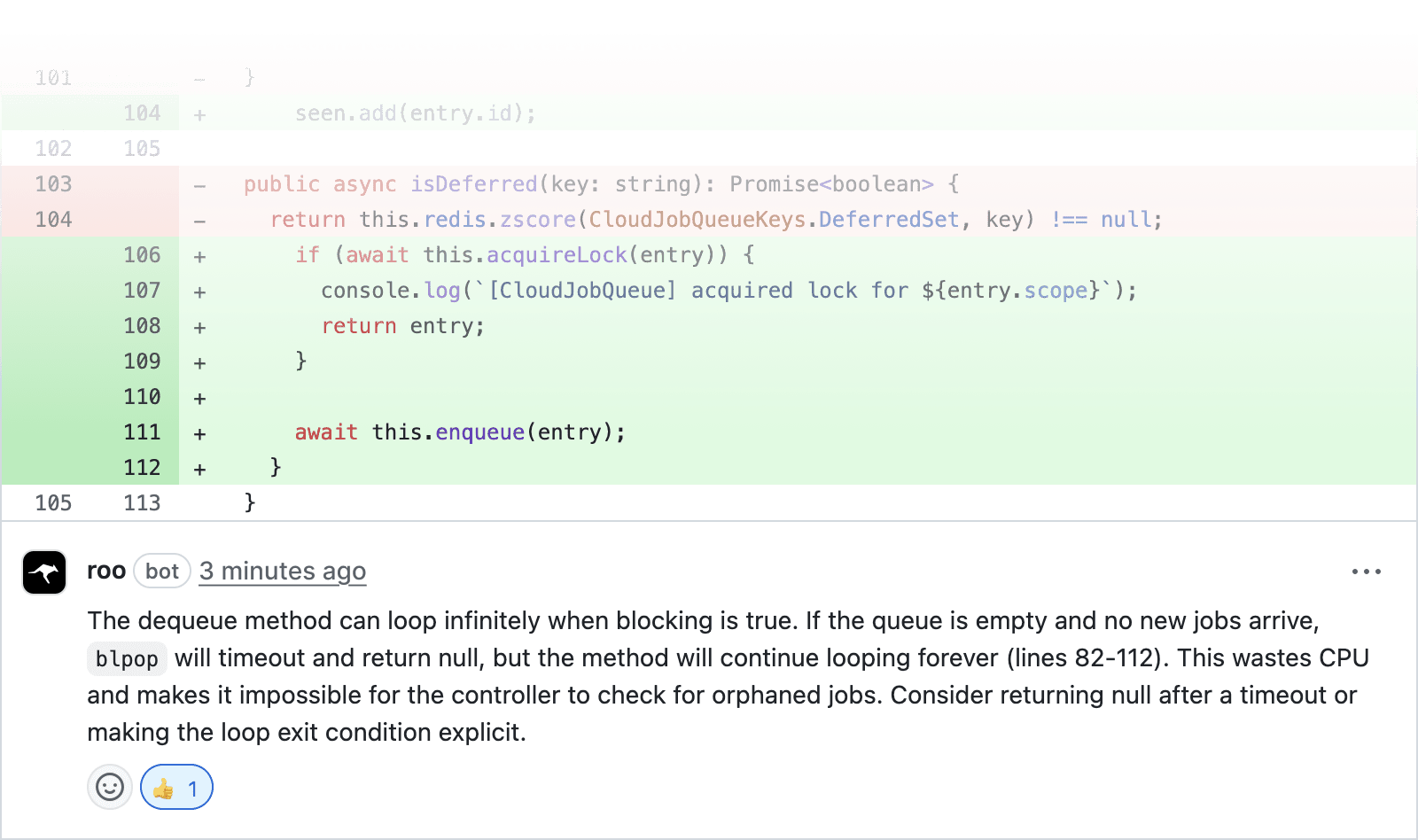 Example of a document review generated by Lawkitt